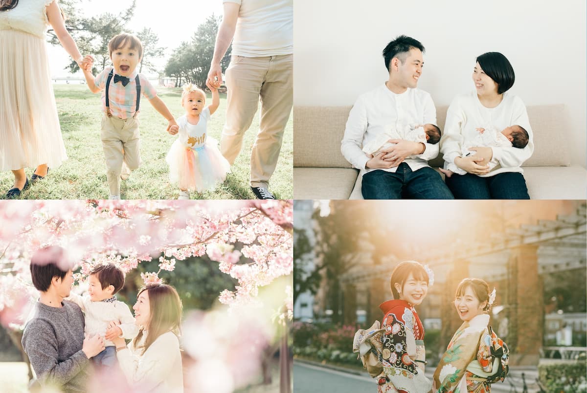 出張撮影・ロケーションフォトで撮影されたファミリー写真